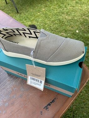 TOMS Alpargata Plus Drizzle Grey Heritage Canvas Women’s 7